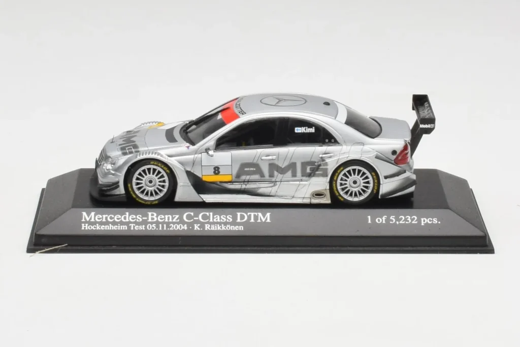 โมเดลรถ 1:43 Mercedes C-Class W203 #8 Team AMG DTM Test Car ปี 2004 Minichamps (มือสอง)