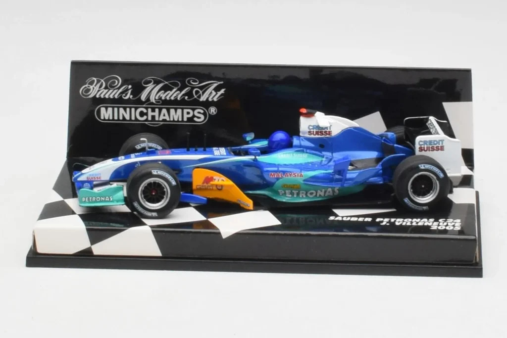 โมเดลรถ 1:43 Sauber C24 J. Villeneuve F1 ปี 2005 Minichamps (มือสอง)