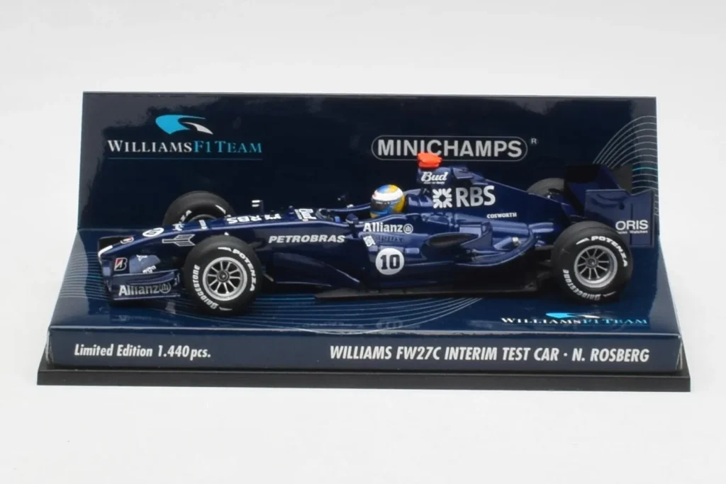 โมเดลรถ 1:43 Williams FW27C N. Rosberg F1 Test ปี 2005 Minichamps (มือสอง)