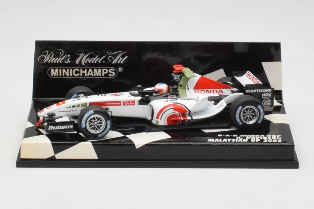 Model 1:43 BAR Honda 007 A. Davidson Malaysian GP year 2005 Minichamps