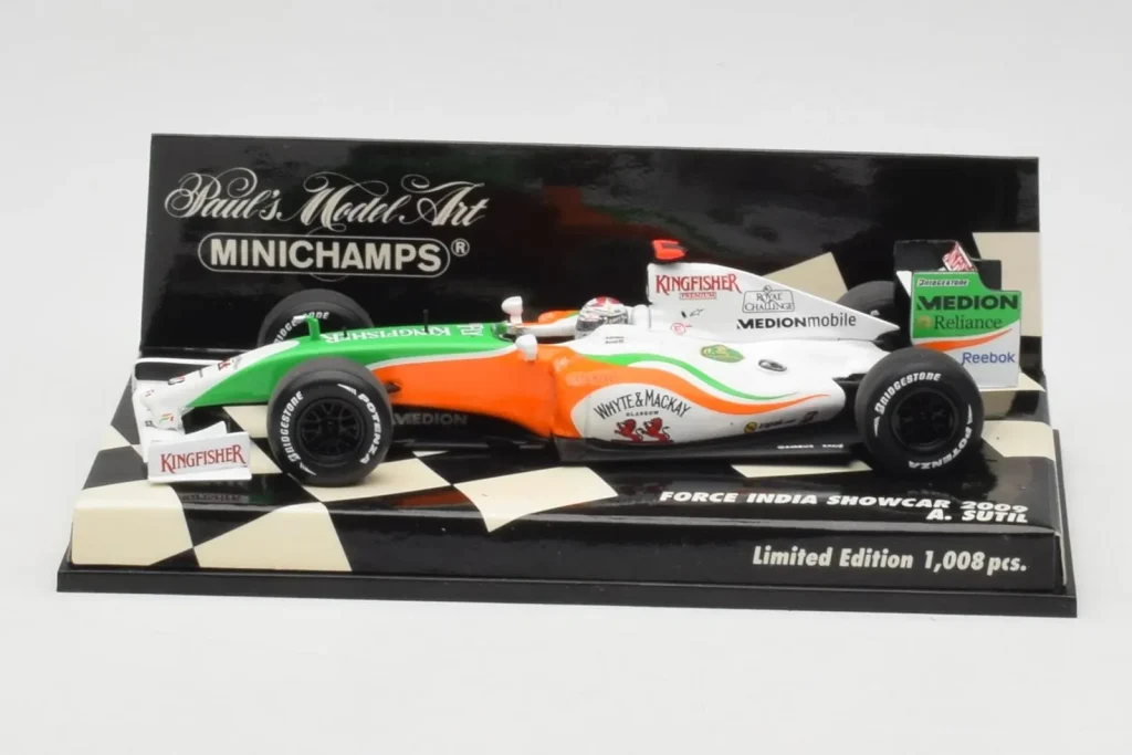 Model 1:43 Force India Mercedes VJM02 #20 A. Sutil Showcar year 2009 Minichamps