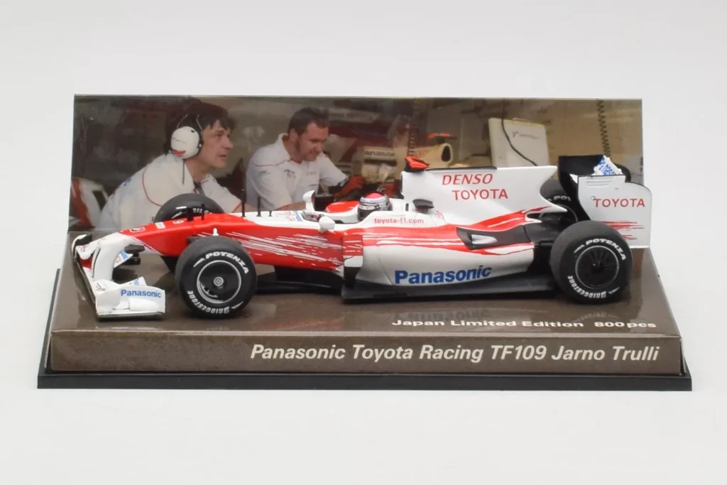โมเดลรถ 1:43 Toyota TF109 Panasonic Toyota Racing #9 J. Trulli F1 ปี 2009 Minichamps [AM62130] (มือสอง)