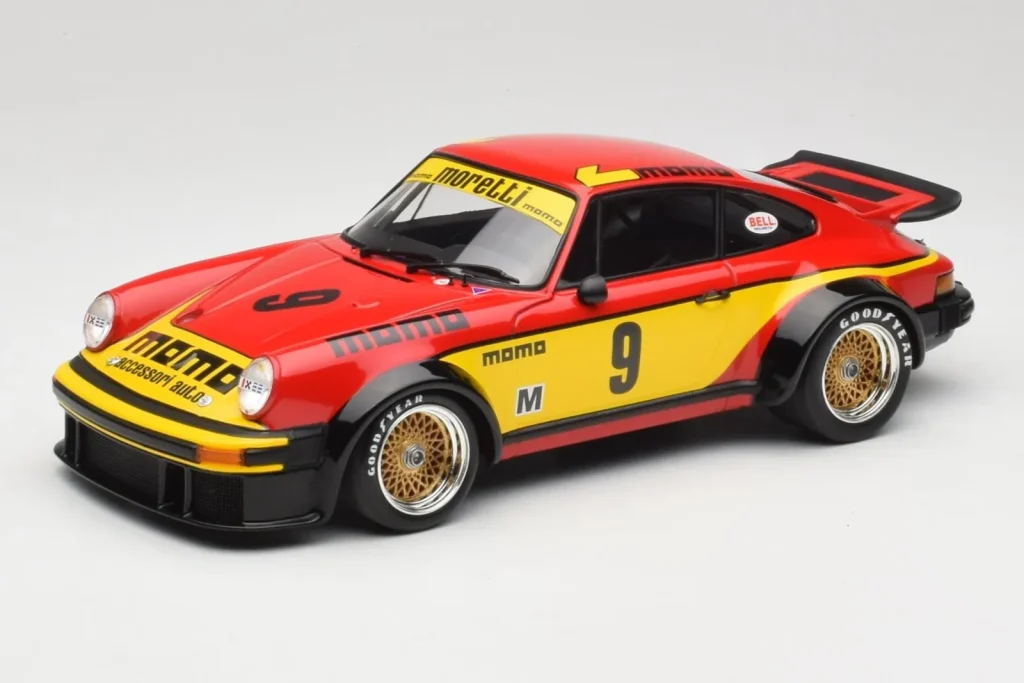 Model 1:18 Porsche 911 934 Jolly Club #9 V. Brambilla / G. Moretti Silverstone 6 Hours Class Winners year 1977 Minichamps