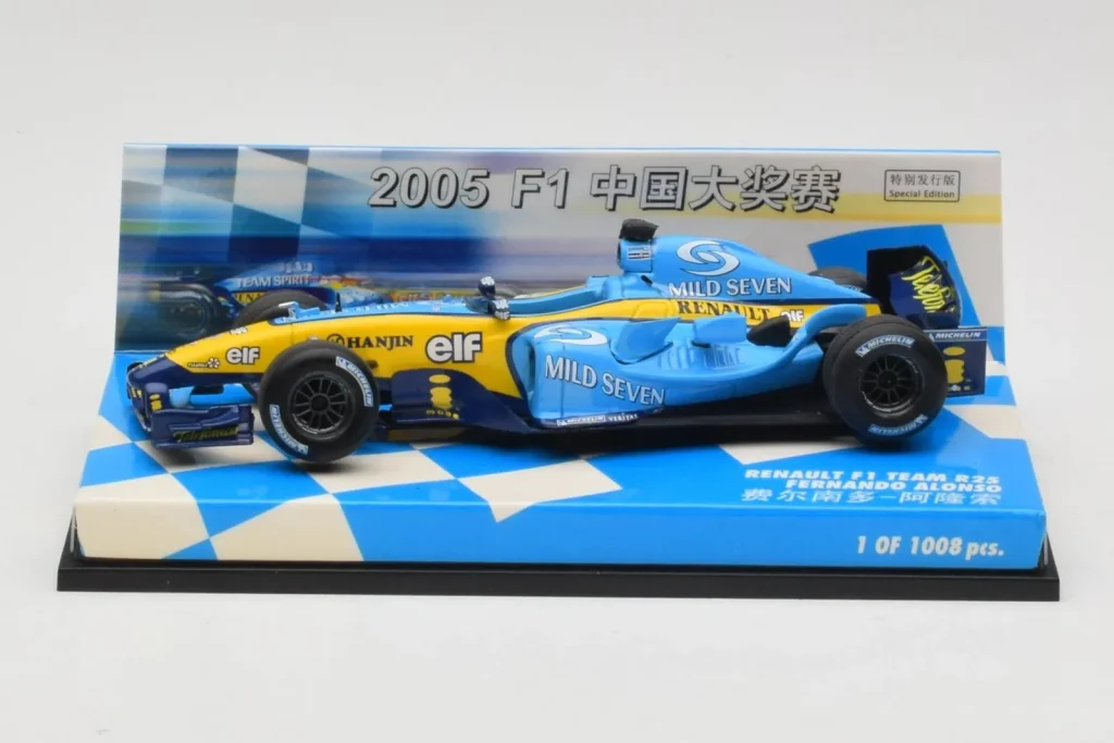 车型 1:43 Renault R25 #5 F. Alonso Race Car 年 2005 Minichamps