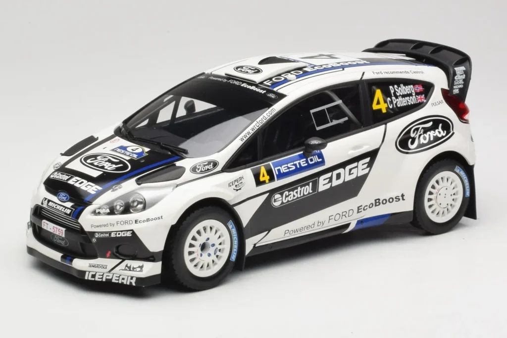 โมเดลรถ 1:18 Ford Fiesta RS WRC #4 H. Solberg / C. Patterson Ford Rally Team Rally Finland ปี 2012 Minichamps (มือสอง)