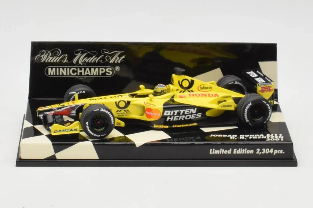 车型 1:43 Jordan Honda EJ11 #7 H-H. Frentzen F1 年 2001 Minichamps