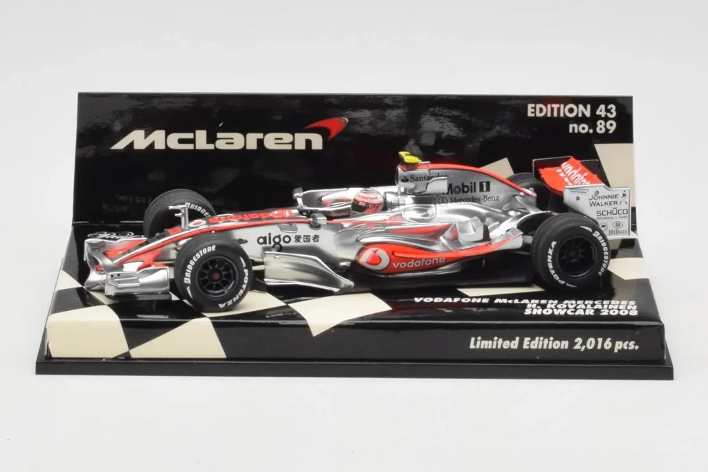 โมเดลรถ 1:43 McLaren Mercedes MP4-23 #23 H. Kovalainen Showcar ปี 2008 Minichamps (มือสอง)