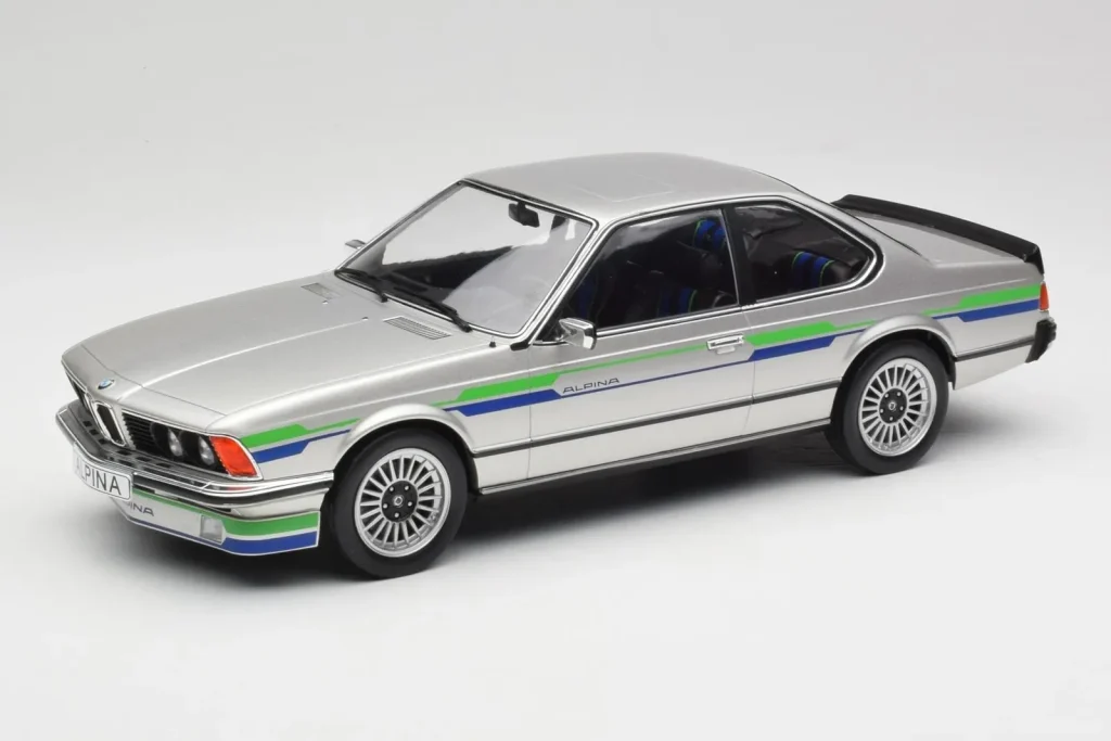 โมเดลรถ 1:18 BMW Alpina B7 Turbo E24 Polaris สีเงิน MCG