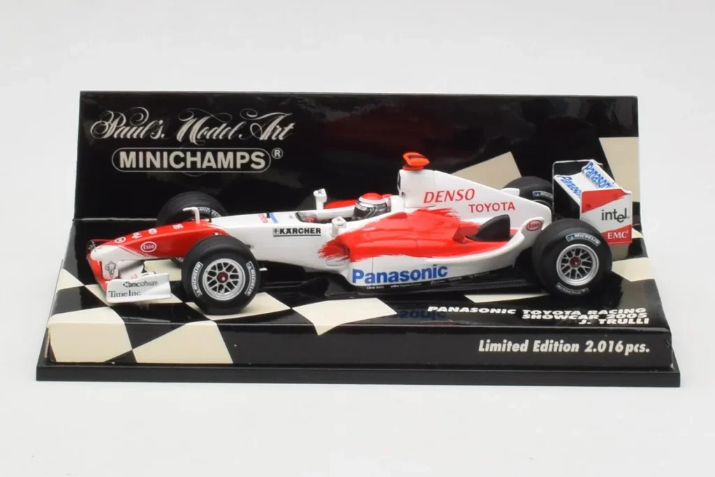 โมเดลรถ 1:43 Toyota TF105 Panasonic Racing #16 J. Trulli F1 ปี 2005 Minichamps (มือสอง)