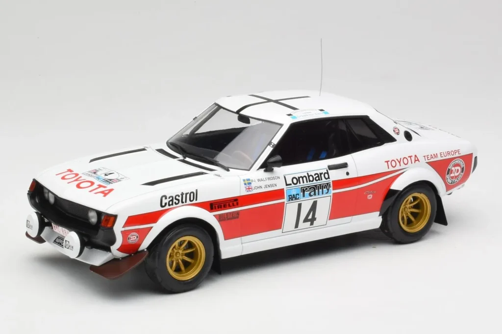 โมเดลรถ 1:18 Toyota Celica GT RA21 #14 P-I. Walfridson RAC Rally 1977 ปี 2000 IXO