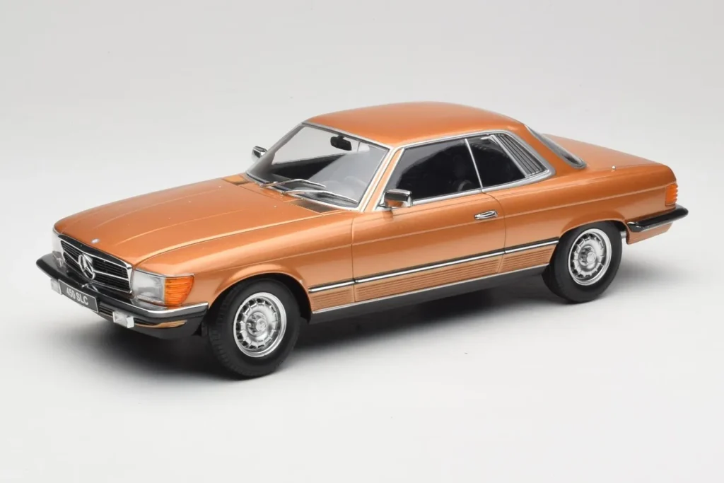 โมเดลรถ 1:18 Mercedes 450 SLC C107 Icon สีทองเมทัลลิก KK-Scale