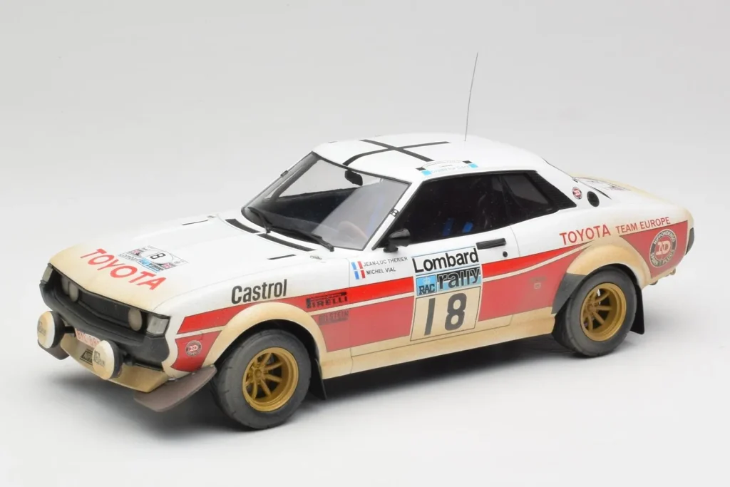 โมเดลรถ 1:18 Toyota Celica GT RA21 #18 J-L. Therier RAC Rally 1977 ปี 2000 IXO
