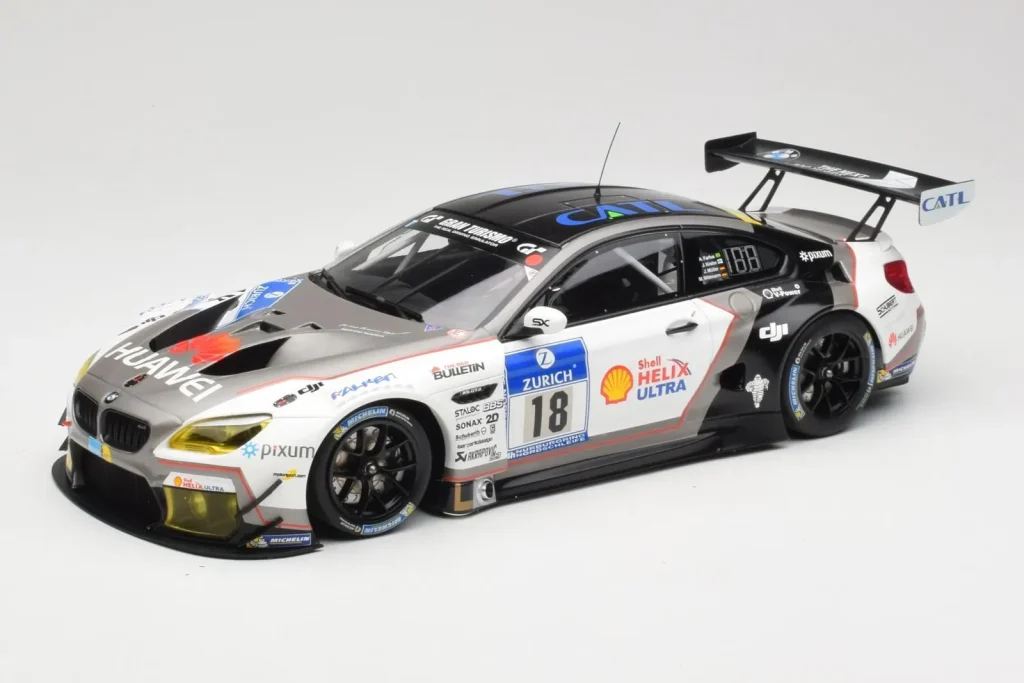 车型 1:18 BMW M6 GT3 F13 #18 Schubert Motorsport A. Farfus / J. Krohn 24h Nurburgring 年 2016 Minichamps