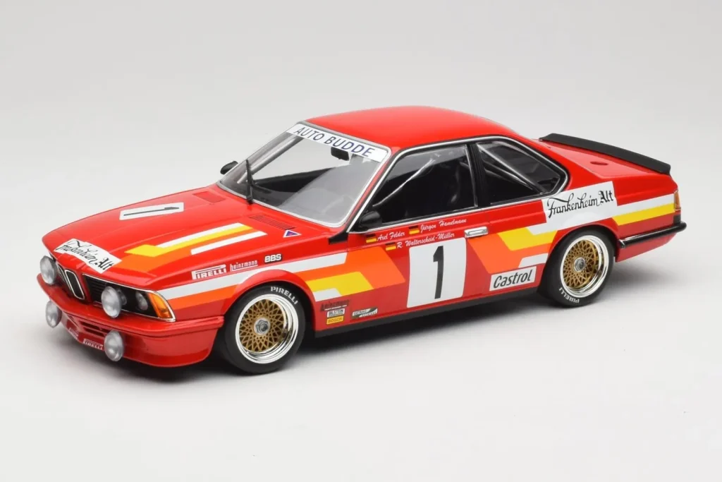 Model 1:18 BMW 635 CSi E24 #1 U. Felder / D. Hamelmann Auto Budde Winners 24 Hours of Nürburgring year 1985 Minichamps