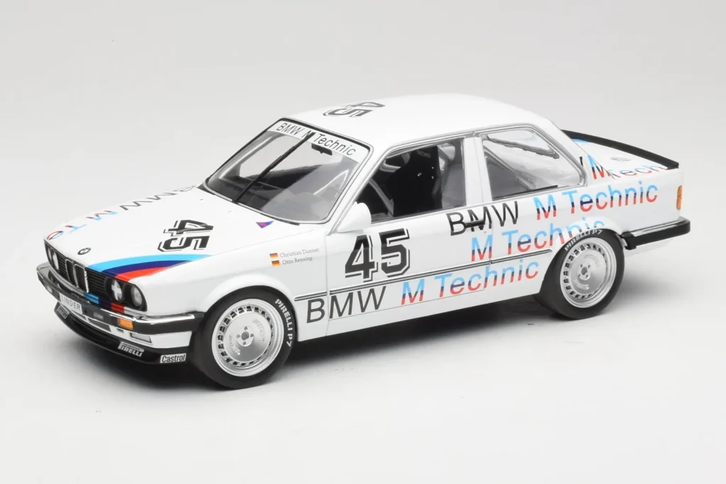 Model 1:18 BMW 325i E30 #45 C. Danner / E. Rensing Linder Rennsport ETCC year 1986 Minichamps