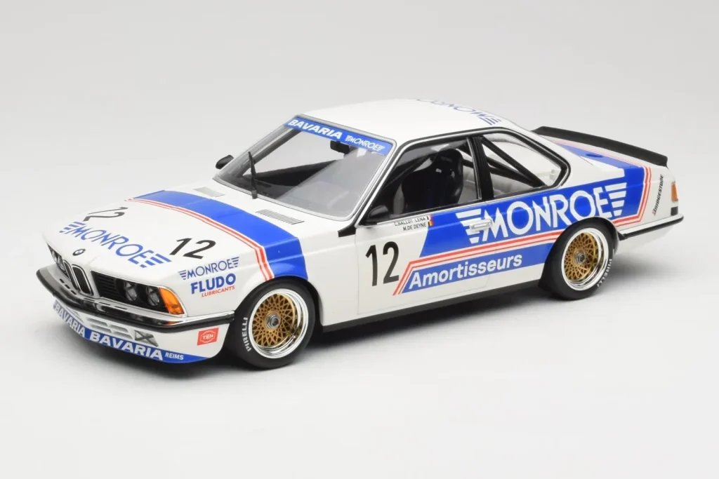 Model 1:18 BMW 635 CSi E24 #12 C. Ballot-Léna / Deyne 500km Monza year 1985 Minichamps