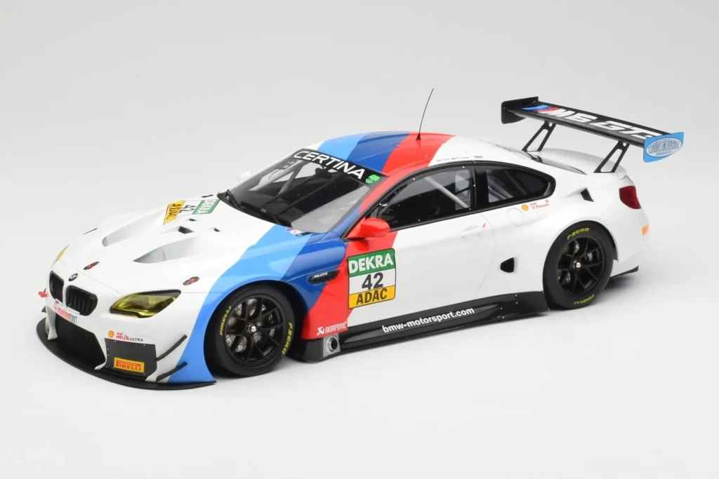 Model 1:18 BMW M6 GT3 F13 #42 BMW Team Schnitzer R. Collard / P. Eng ADAC GT Masters Oschersleben year 2017 Minichamps