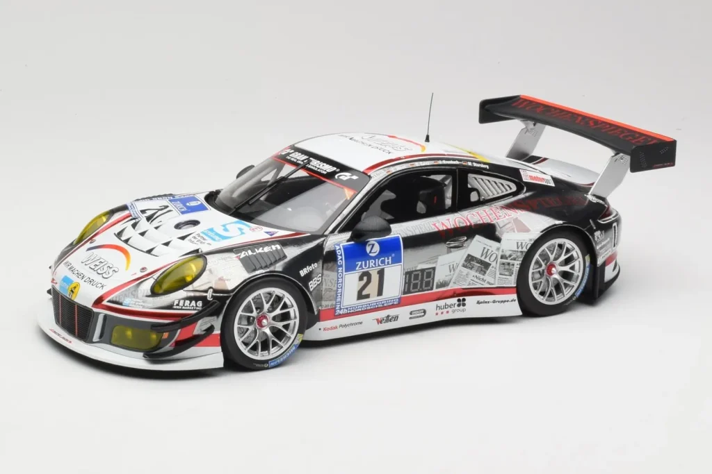 โมเดลรถ 1:18 Porsche 911 991.1 GT3 R #21 WTM Racing J. Stursberg / V. Krumbach 24h Nurburgring ปี 2016 Minichamps (มือสอง)