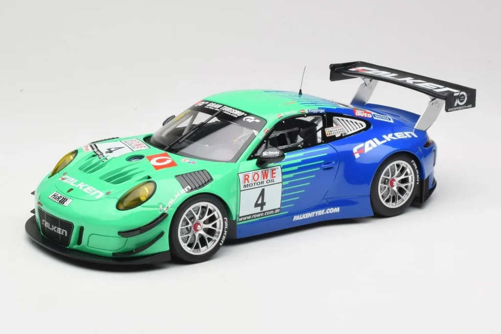 โมเดลรถ 1:18 Porsche 911 991.2 GT3 R #4 Falken K. Bachler / M. Ragginger VLN Winner Round 6 ปี 2018 Minichamps (มือสอง)
