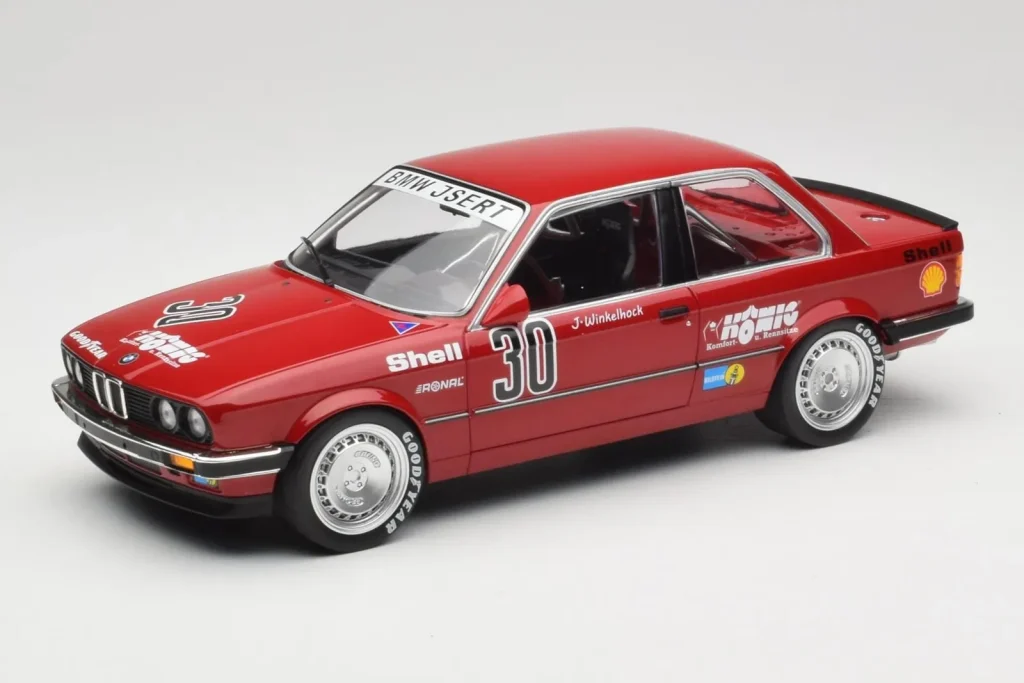 Model 1:18 BMW 325i E30 #30 J. Winkelhock ADAC Grand Prix Touring Cars Nürburgring year 1986 Minichamps