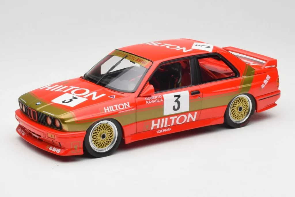 Model 1:18 BMW M3 E30 #3 R. Ravaglia Winner Guia Race Macau year 1987 Minichamps