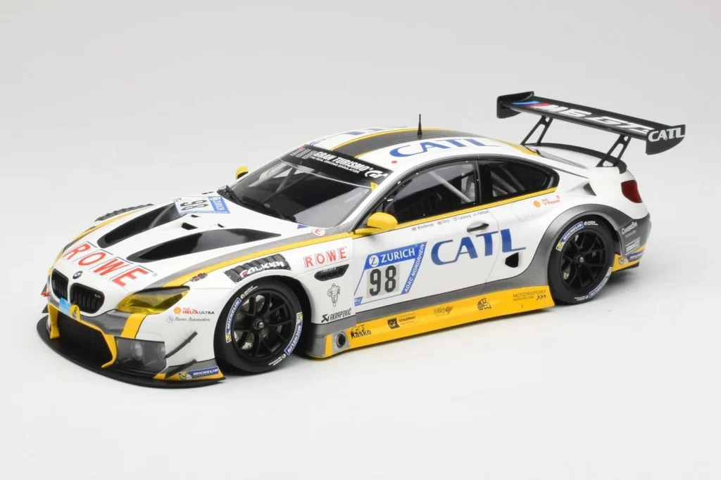 Model 1:18 BMW M6 GT3 F13 #98 Rowe Racing M. Palttala / N. Catsburg 2nd Place 24 Hours of Nurburgring year 2017 Minichamps