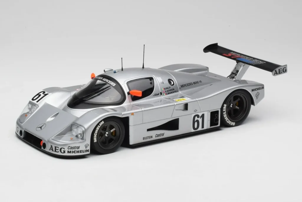 Model 1:18 Sauber Mercedes C9 #61 M. Baldi / K. Acheson / G. Brancatelli 2nd Place 24 Hours of Le Mans year 1989 Minichamps