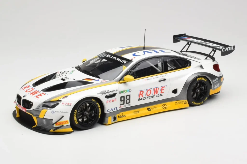 โมเดลรถ 1:18 BMW M6 GT3 F13 #98 Rowe Racing T. Blomqvist / N. Catsburg 24 Hours of Spa ปี 2017 Minichamps (มือสอง)