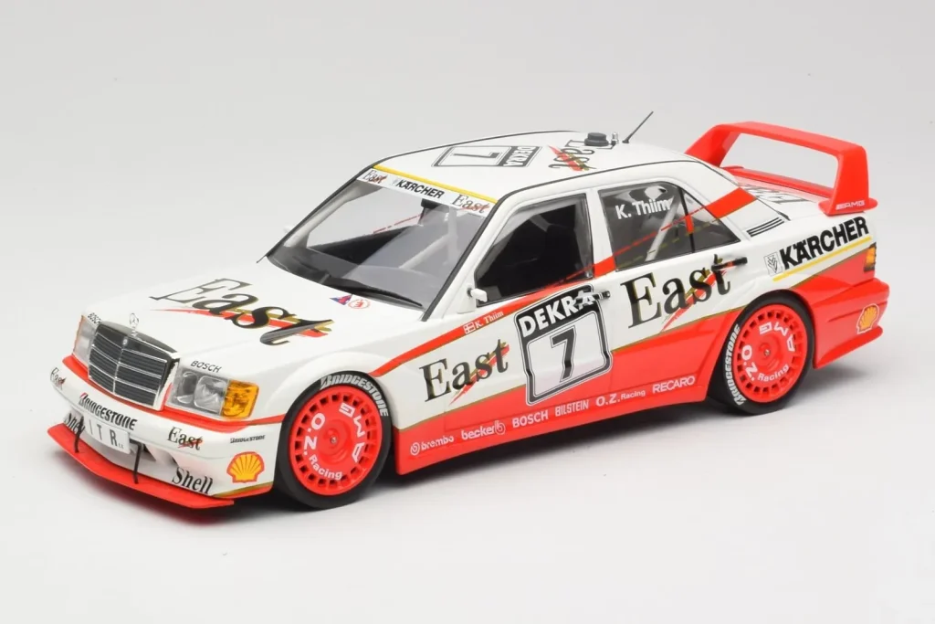 Model 1:18 Mercedes 190E 2.5-16 EVO II W201 #7 Team AMG K. Thiim DTM year 1991 Minichamps