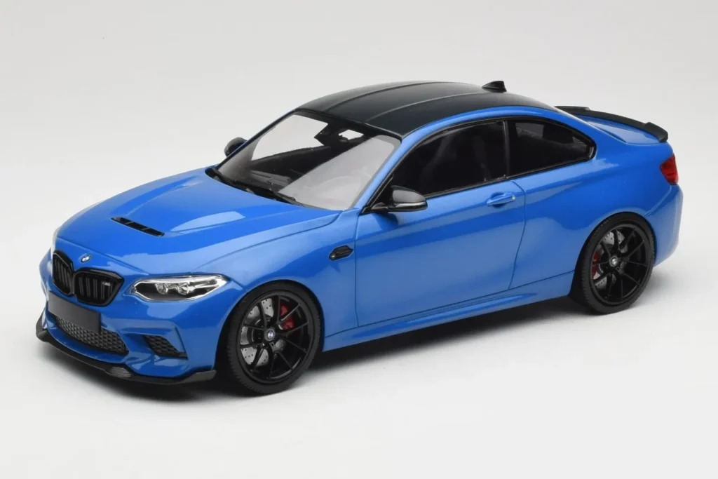 Model 1:18 BMW M2 CS F87 Blue Metallic With Black Wheels Minichamps