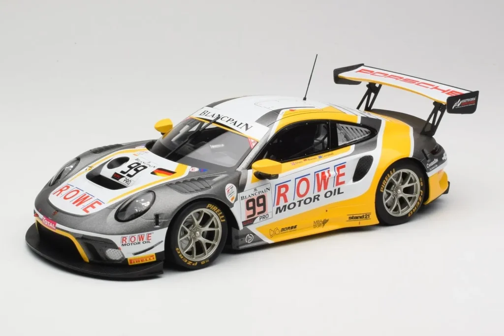 โมเดลรถ 1:18 Porsche 911 991.2 GT3 R #99 Rowe Racing D. Olsen / M. Campbell 24 Hours of Spa ปี 2019 Minichamps (มือสอง)