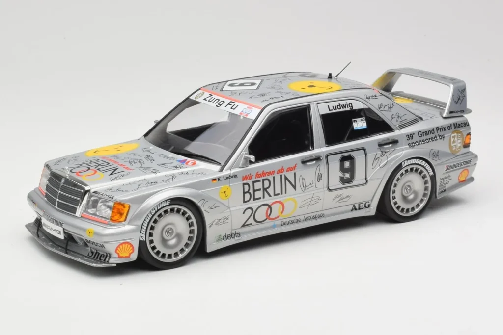 โมเดลรถ 1:18 Mercedes 190E 2.5-16 EVO II W201 #9 Zung Fu K. Ludwig Guia Race Macau ปี 1992 Minichamps