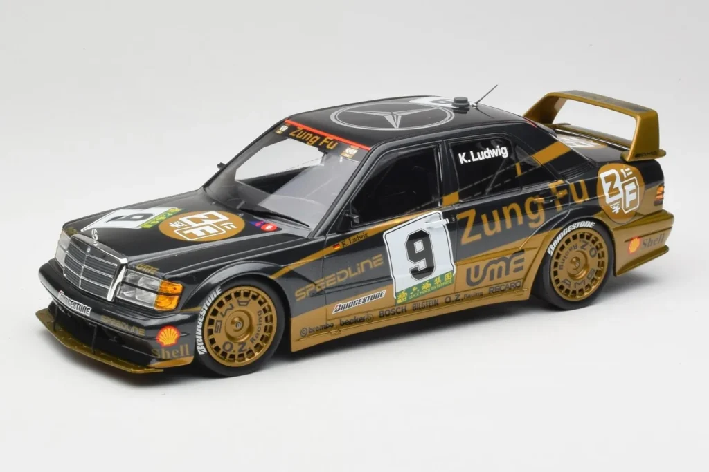 Model 1:18 Mercedes 190E 2.5-16 EVO II W201 #9 Zung Fu K. Ludwig Guia Race Macau year 1991 Minichamps
