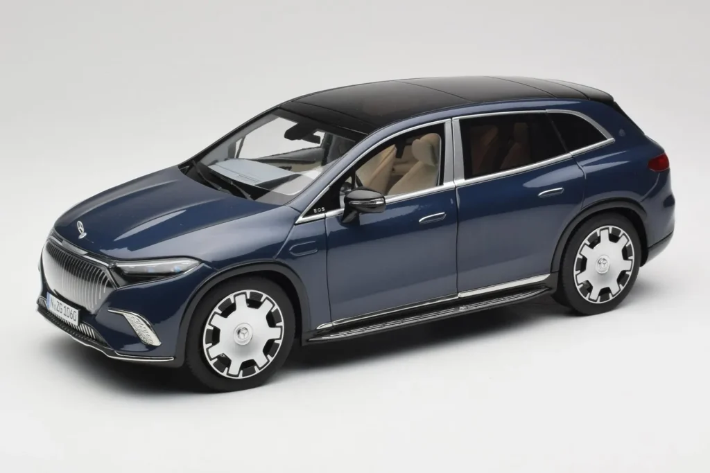 โมเดลรถ 1:18 Mercedes Maybach EQS 680 V297 Dark Blue NZG
