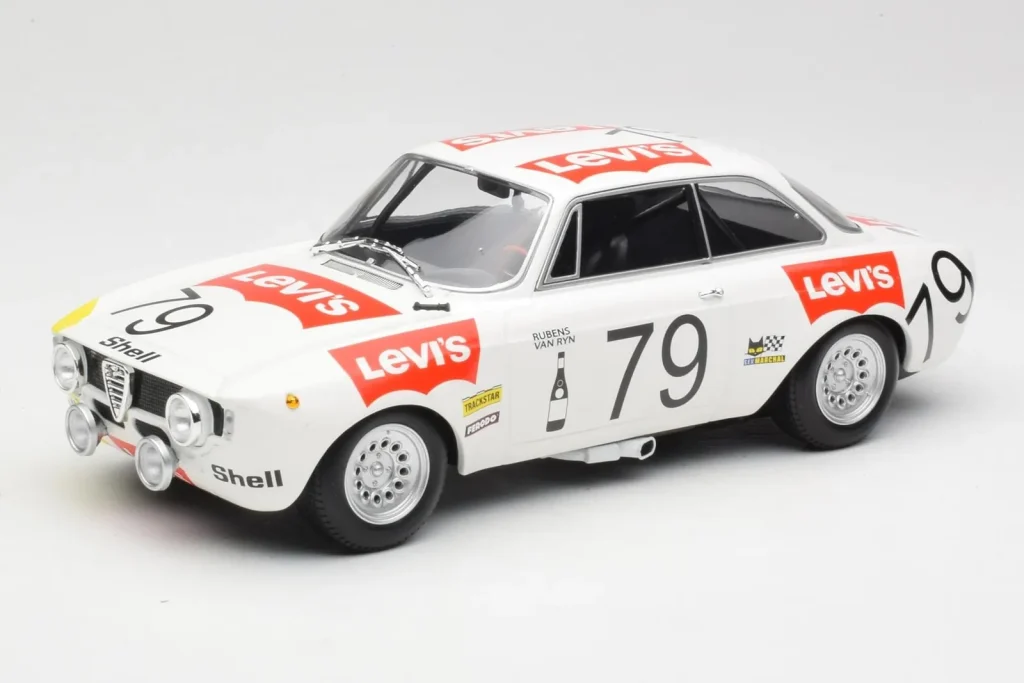 โมเดลรถ 1:18 Alfa Romeo GTA 1300 #79 H. Rubens / C. Van Ryn 24 Hours of Spa ปี 1971 Minichamps (มือสอง)