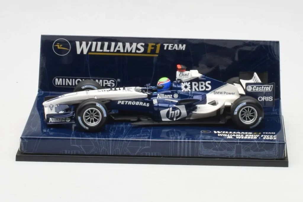 Model 1:43 Williams FW27 BMW #7 M. Webber F1 year 2005 Minichamps