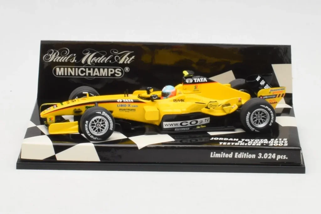 Model 1:43 Jordan EJ15 Toyota R. Doornbos Test Driver F1 year 2005 Minichamps