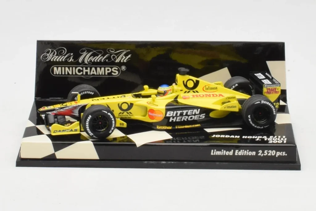 Model 1:43 Jordan Honda EJ11 #11 J. Trulli F1 year 2001 Minichamps