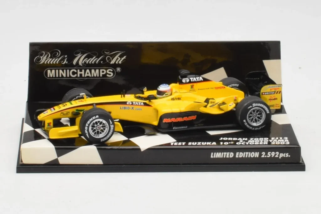 Model 1:43 Jordan Ford EJ13 S. Motoyama Suzuka Test year 2003 Minichamps