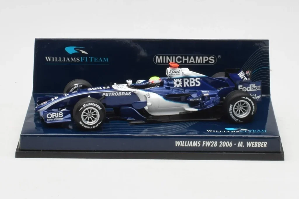 โมเดลรถ 1:43 Williams FW28 Toyota #7 M. Webber F1 ปี 2006 Minichamps (มือสอง)
