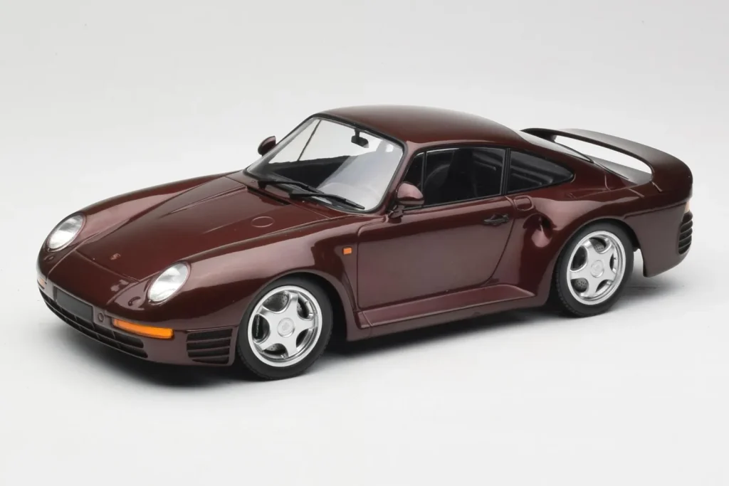 โมเดลรถ 1:18 Porsche 959 Dark Red Metallic Minichamps (มือสอง)