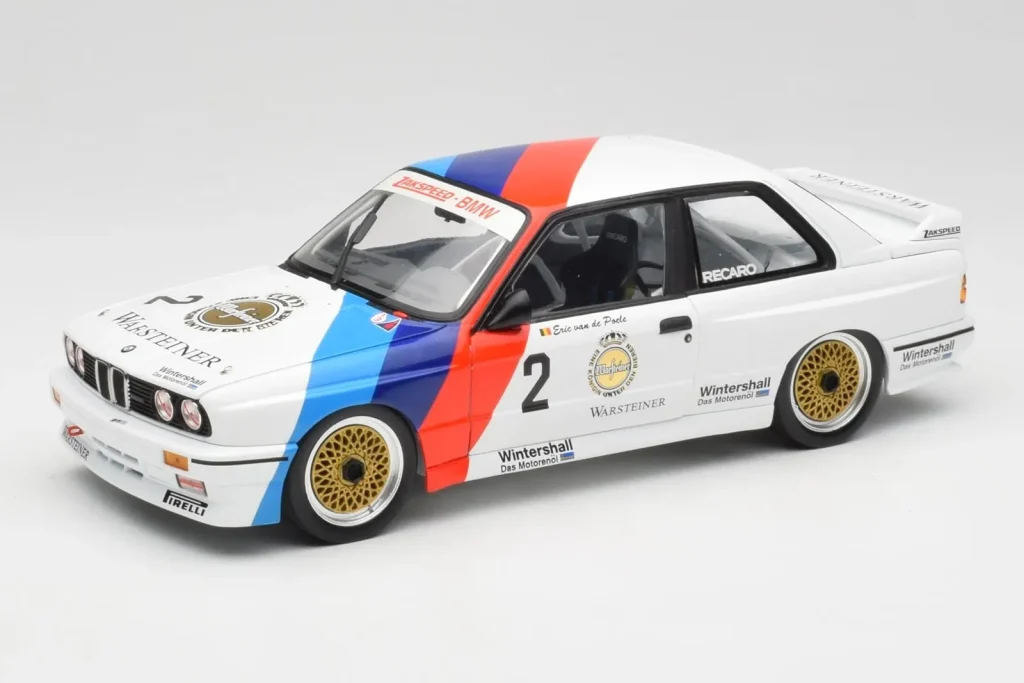 Model 1:18 BMW M3 E30 #2 Warsteiner E. van de Poele DTM Champion year 1987 Minichamps