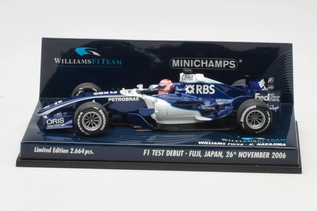 โมเดลรถ 1:43 Williams FW28 Toyota K. Nakajima F1 Test Debut ปี 2006 Minichamps (มือสอง)