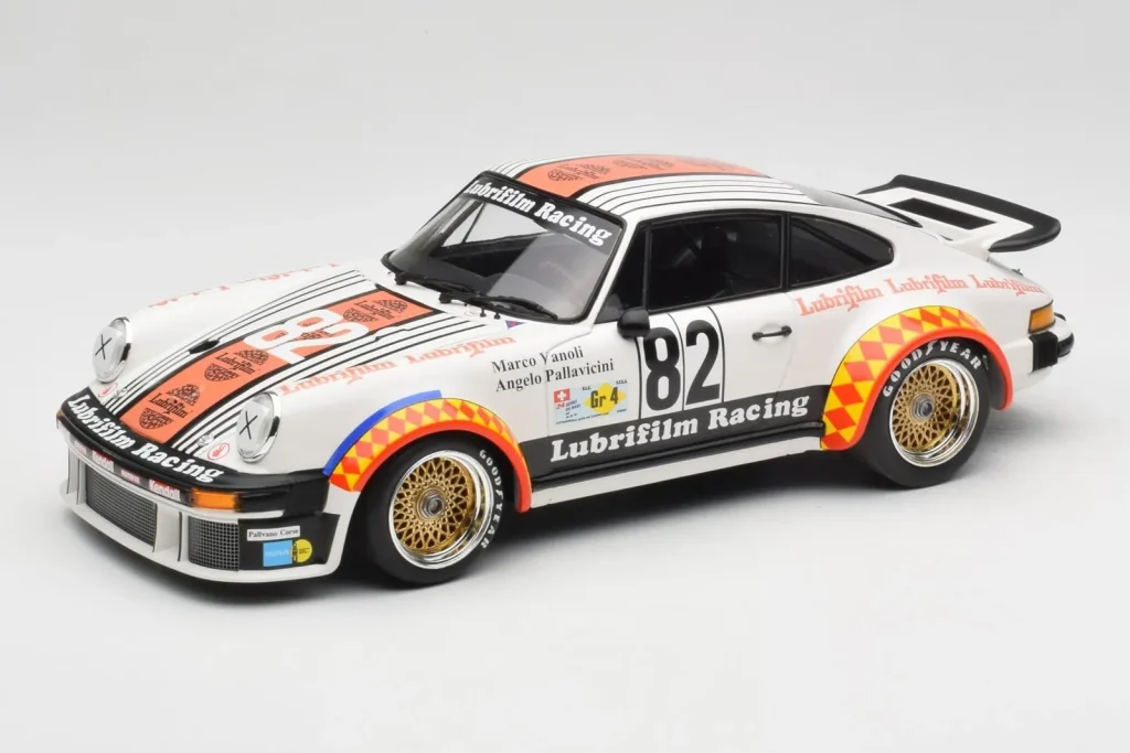 โมเดลรถ 1:18 Porsche 911 934 #82 H. Müller / A. Pallavicini Lubrifilm Racing Winners Group 4 24 Hours of Le Mans ปี 1979 Minichamps (มือสอง)