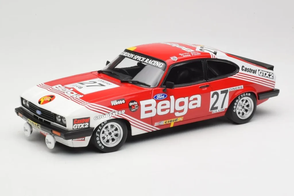โมเดลรถ 1:18 Ford Capri Mk2 3.0 #27 G. Spice / T. Pilette Belga Team Castrol Winners 24 Hours of Spa ปี 1978 Minichamps (มือสอง)