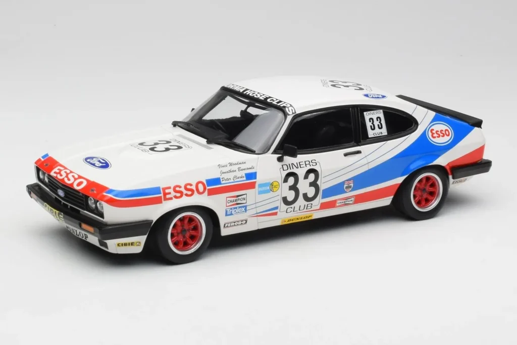 โมเดลรถ 1:18 Ford Capri Mk2 3.0S #33 V. Woodman / C. Buncombe V M Woodman 3rd Place 24 Hours of Spa ปี 1981 Minichamps (มือสอง)