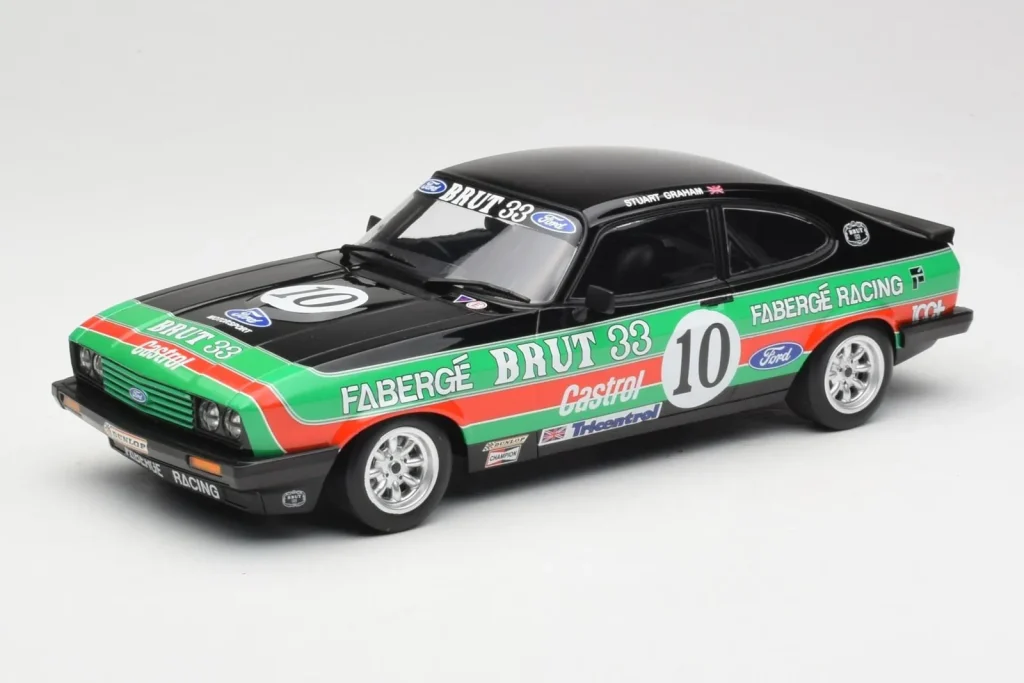 โมเดลรถ 1:18 Ford Capri Mk2 3.0S #10 W. Graham Fabergé Racing 2nd Place Oulton Park BSCC ปี 1979 Minichamps (มือสอง)