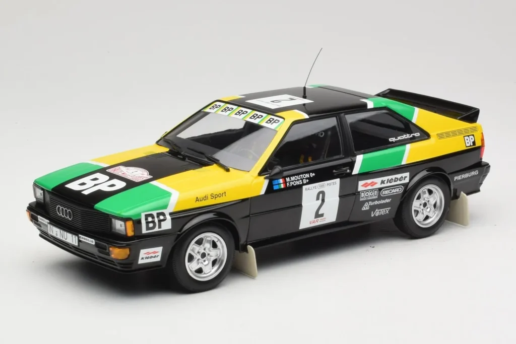 车型 1:18 Audi Quattro #2 M. Mouton / F. Pons Audi Sport Rally of 1000 Pistes 年 1981 Minichamps