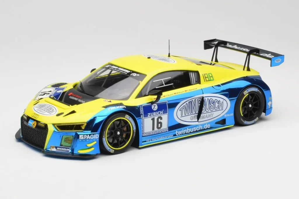 车型 1:18 Audi R8 LMS #16 Twin Busch R. Rast / K. Busch 24h Nurburgring 年 2016 Minichamps