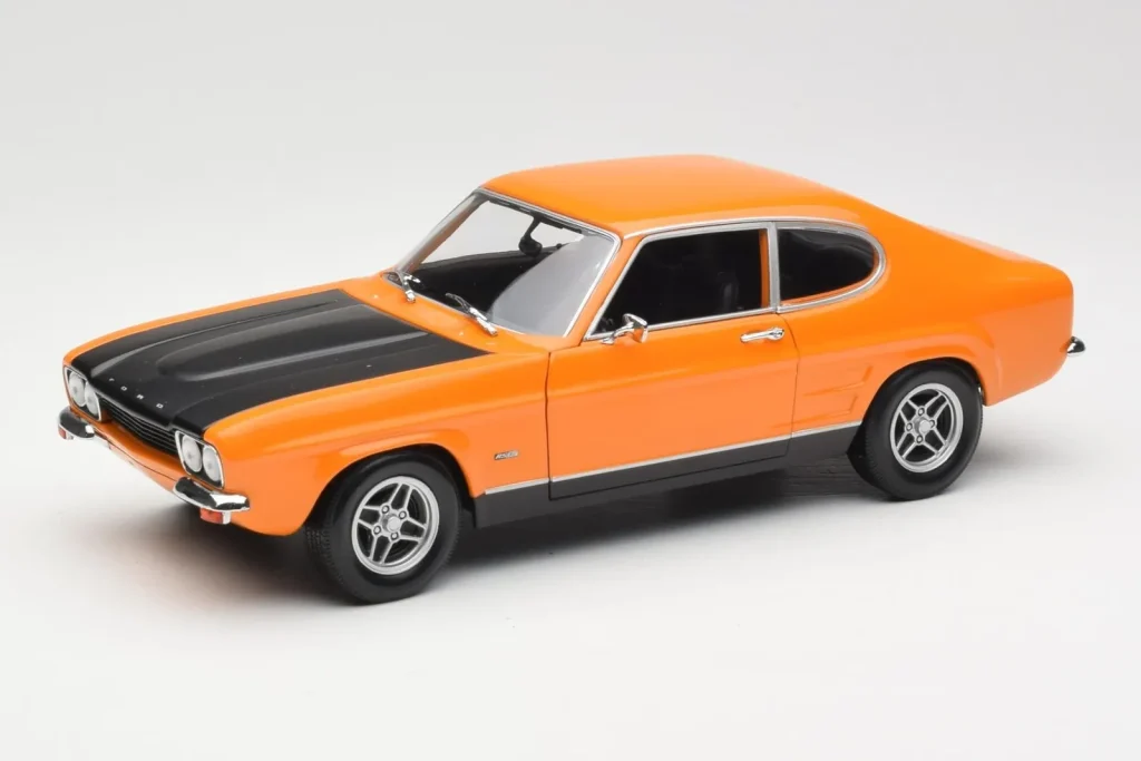 โมเดลรถ 1:18 Ford Capri Mk1 RS 2600 Signal Orange Black Minichamps (มือสอง)